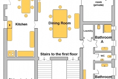 ground floor plan of Psacharopoulos house